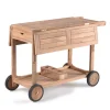 Gescova Bijzettafel met wieltjes Clifton - 105 x 91 x 78 cm - Teakhout