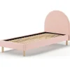 Gestoffeerd bed Maeva 90x200cm - roze bouclé stof