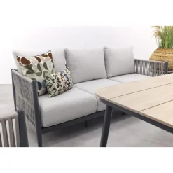 GI Diamo stoel/bank lounge-diningset (4-delig) - Carbon Black/Zand