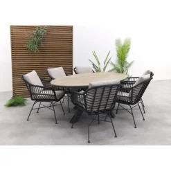 GI Margriet / Edison Ovale 6-delige Tuinset - 220 x 115 cm