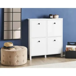 GIBSON - Schoenenkast 4 vakken - Wit - MDF