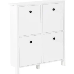 GIBSON - Schoenenkast 4 vakken - Wit - MDF