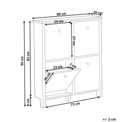 GIBSON - Schoenenkast 4 vakken - Wit - MDF