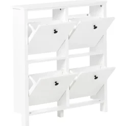 GIBSON - Schoenenkast 4 vakken - Wit - MDF