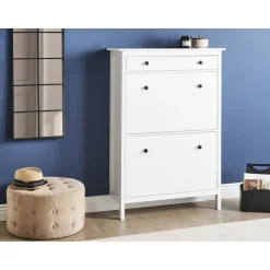 GIBSON - Schoenenkast 2 vakken - Wit - MDF