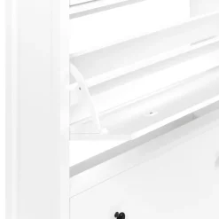 GIBSON - Schoenenkast 2 vakken - Wit - MDF