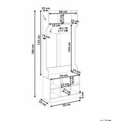 GINDAGAI - Schoenenkast - Lichtbruin - Hout