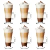 Glasmark Caffe Latte macchiato glazen Paris - glas - 6x - 250 ml
