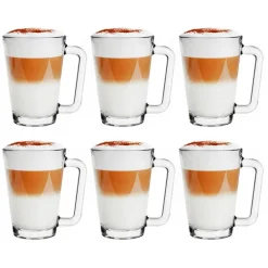 Glasmark Theeglazen/koffie glazen Toscane - glas - 6x stuks - 250 ml