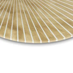 Glasschilderij Maan - Ø 50cm - Goudkleurig