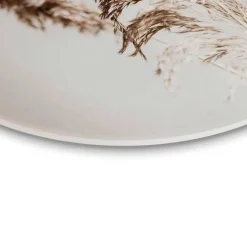 Glasschilderij Pampasgras - Ø 70cm - Beige