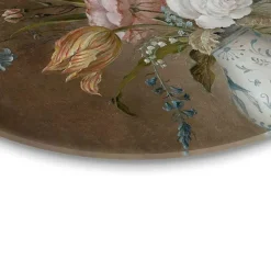 Glasschilderij Van der Ast Stilleven vaas met bloemen - Ø 70cm