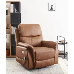 GLORIE - Massagestoel - Bruin - Kunstleer