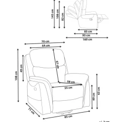 GLORIE - Massagestoel - Bruin - Kunstleer