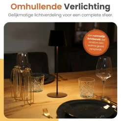 Goliving Chroma Tafellamp Oplaadbaar – Draadloos en Dimbaar – Touch – Nachtlamp