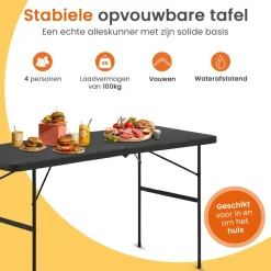 Goliving Inklapbare Tafel – Klaptafel – Campingtafel – Vouwtafel Buiten