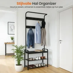 Goliving Kapstok - Garderoberek - Schoenenrek - Staand - Industrieel
