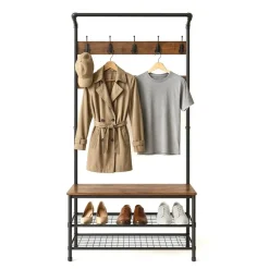 Goliving Kapstok - Garderoberek - Schoenenrek - Staand - Industrieel - XL