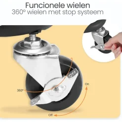 Goliving Keukentrolley op wieltjes - Serveerwagen - Keuken Trolley - Met Bakjes