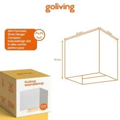 Goliving lamp – Wandlamp - Buitenlamp - LED-verlichting waterdicht - 10x10x10 cm