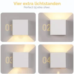 Goliving lamp – Wandlamp - Buitenlamp - LED-verlichting waterdicht - 10x10x10 cm
