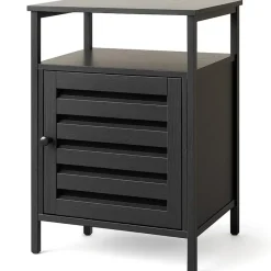 Goliving Nachtkastje - 40 x 40 x 60 cm - Opbergkastje - Bijzettafel - Zwart