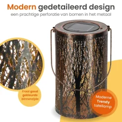 Goliving Solar Tafellamp Oasis - 2 Stuks - LED Buitenverlichting Zonne-energie