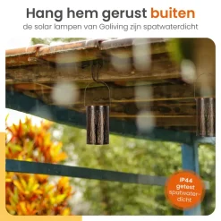 Goliving Solar Tafellamp Oasis - 2 Stuks - LED Buitenverlichting Zonne-energie