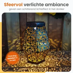 Goliving Solar Tafellamp Glow – 2 Stuks – LED Buitenverlichting - Zonne-energie