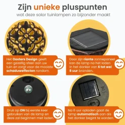 Goliving Solar Tafellamp Glow – 2 Stuks – LED Buitenverlichting - Zonne-energie