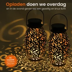 Goliving Solar Tafellamp Zen – 2 Stuks – LED Buitenverlichting - Zonne-energie