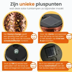 Goliving Solar Tafellamp Zen – 2 Stuks – LED Buitenverlichting - Zonne-energie