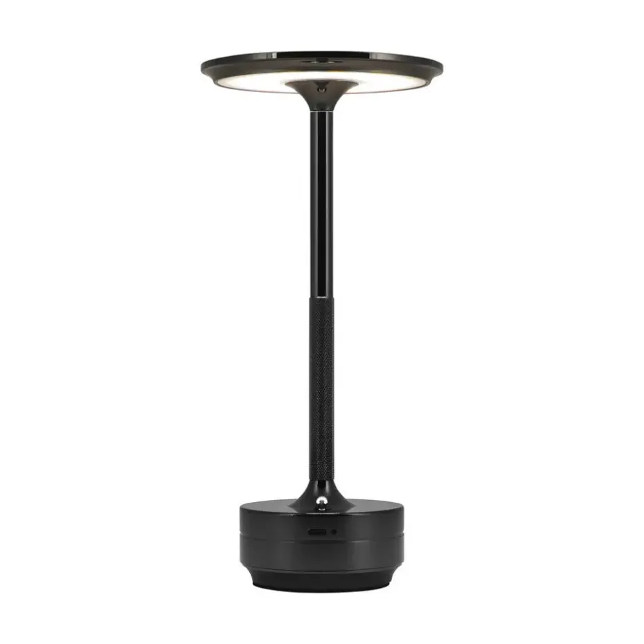 Goliving Tafellamp Op Accu - Oplaadbaar en Dimbaar - Hoogte 27 cm - Zwart