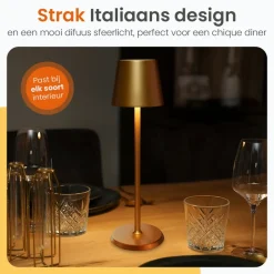 Goliving Tafellamp Oplaadbaar – Draadloos en dimbaar – Moderne touch lamp