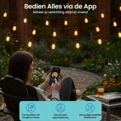 Gologi lichtsnoer buiten en binnen - Lichtslinger 5M - Tuinverlichting LED