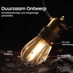 Gologi lichtsnoer buiten en binnen - Lichtslinger 5M - Tuinverlichting LED