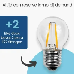 Gologi lichtsnoer buiten en binnen - Lichtslinger 15M - Tuinverlichting LED