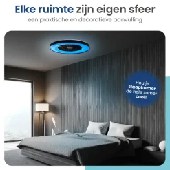 Gologi Plafondventilator met Verlichting - Ø60 cm - LED RGBW - 6 Standen