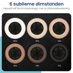 Gologi Plafondventilator met Verlichting - Ø60 cm - LED RGBW - 6 Standen