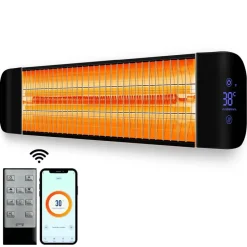 Gologi Slimme Terrasverwarmer - Heater Elektrisch - 2000W - Zwart