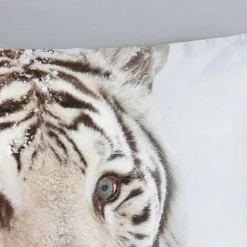 Good Morning Witte Tijger Flanel Debedovertrek Off-white-2-persoons (200 x 20...