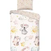 Goodmorning Peuter Koala’s en Uiltjes Dekbedovertrek Zand-Junior (120 x 150 cm)