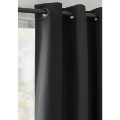 Gordijn Kai - zwart - 135x280 cm (1 stuk)