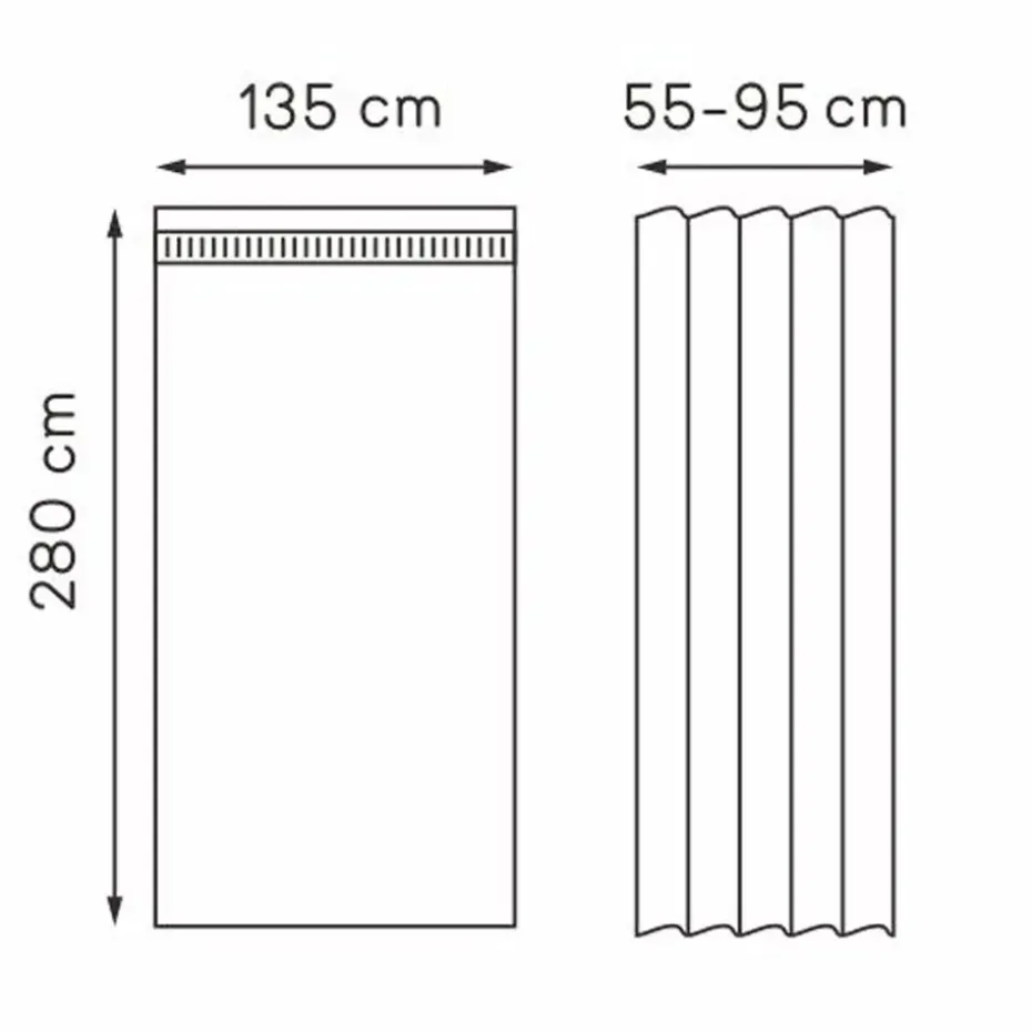 Gordijn Lana - taupe - 135x280 cm (1 stuk)