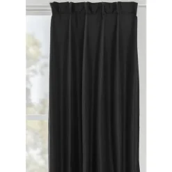 Gordijn Luca - zwart - 140x280 cm (1 stuk)