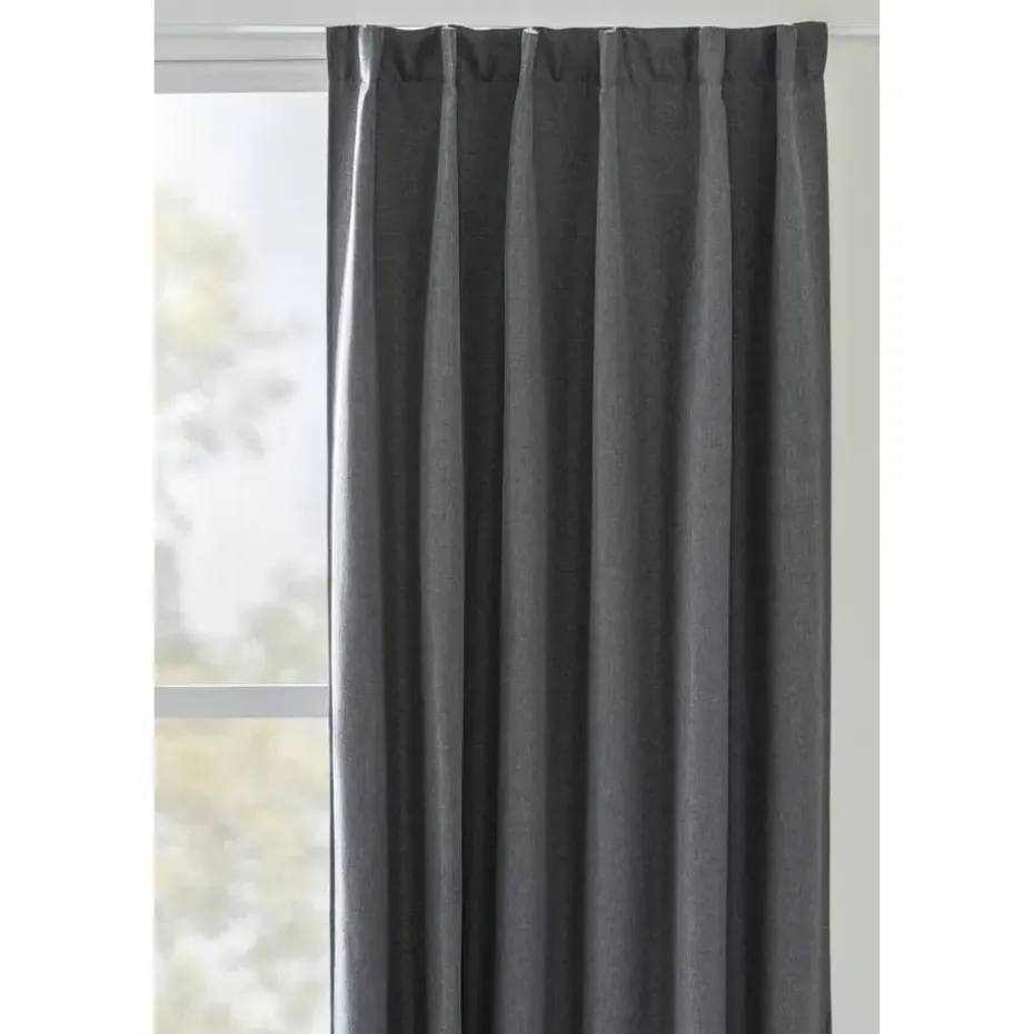 Gordijn Miran - donkergrijs - 140x280 cm (1 stuk)