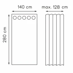 Gordijn Ravi - naturel - 140x280 cm (1 stuk)
