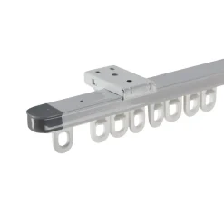 Gordijnrail - uitschuifbaar - van 145 tot 270 cm - aluminium - gebroken wit