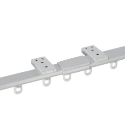 Gordijnrail - uitschuifbaar - van 145 tot 270 cm - aluminium - gebroken wit