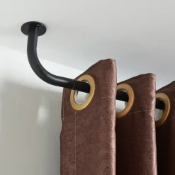 Gordijnroede - uitschuifbaar - 120 tot 210 cm - zwart